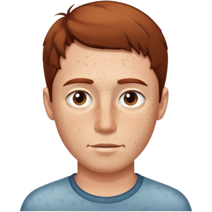 freckled man with short hair emoji