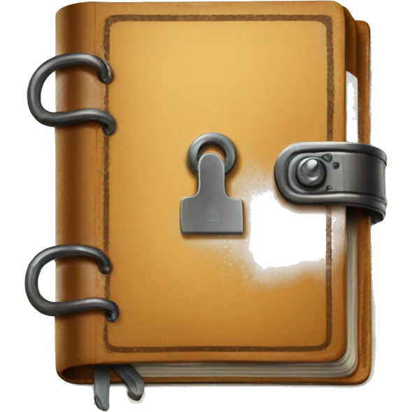 vintage diary with lock emoji