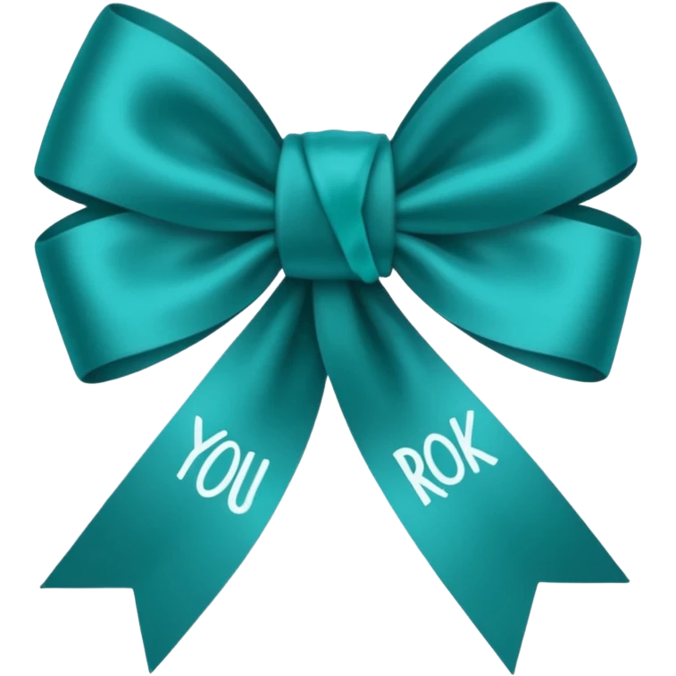 Teal ribbon with You Rock wording emoji