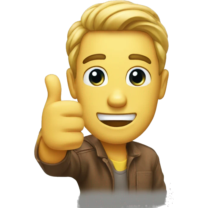 man saying thumbs up emoji