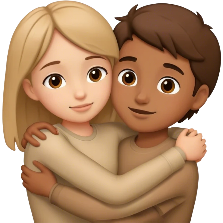 Girl and voy hug emoji