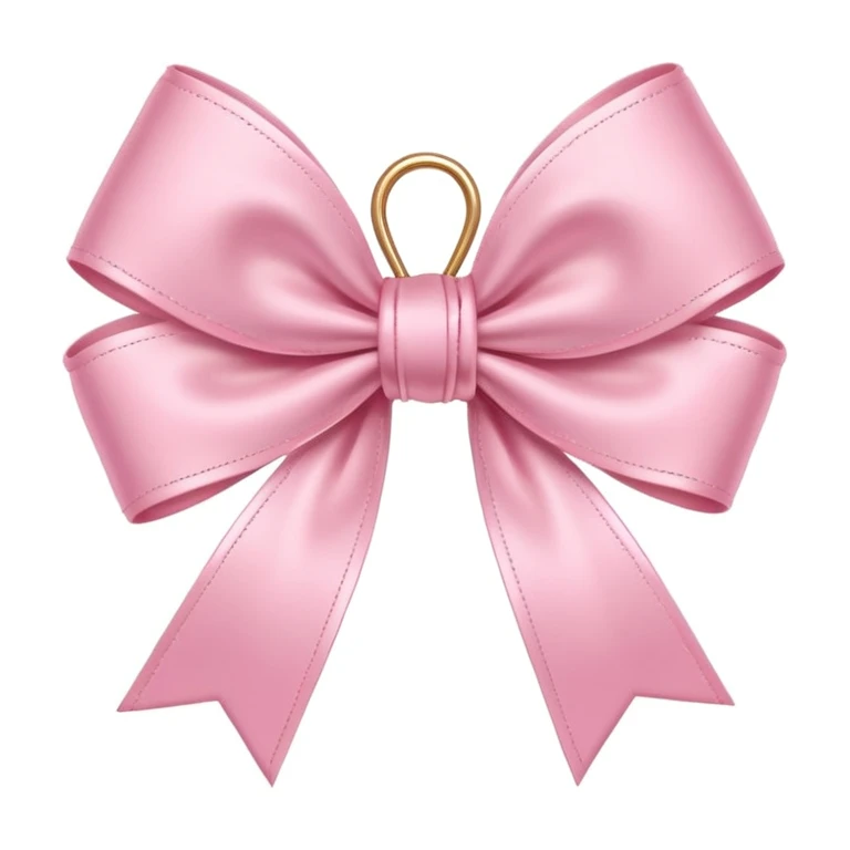 sakura bow with heart-shaped loops emoji