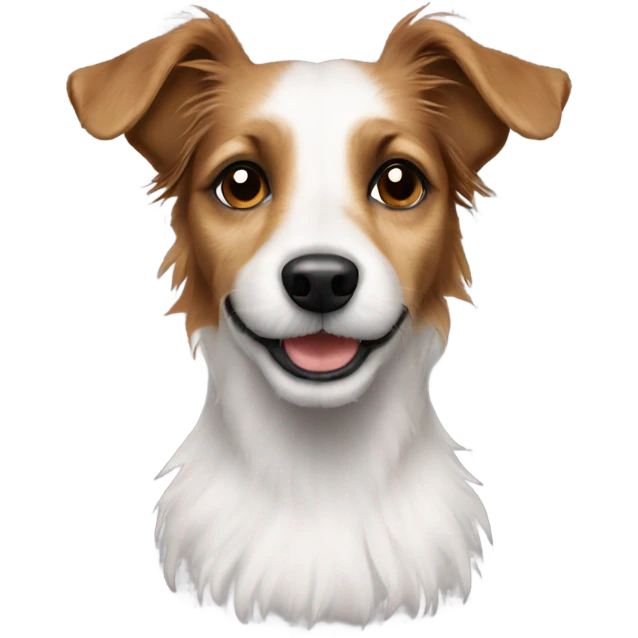 Cute long haired jack russel  emoji