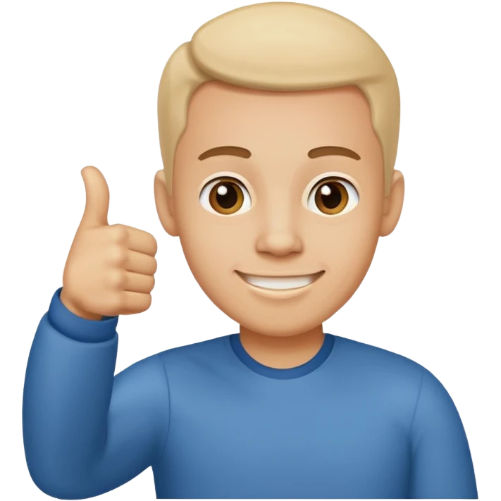 man giving thumbs up and saying 'okey' emoji