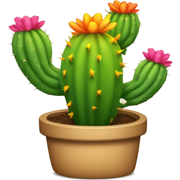 Rainbow cactus emoji