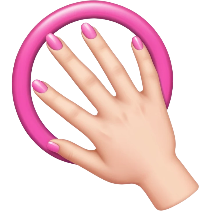 hand with pink ring emoji