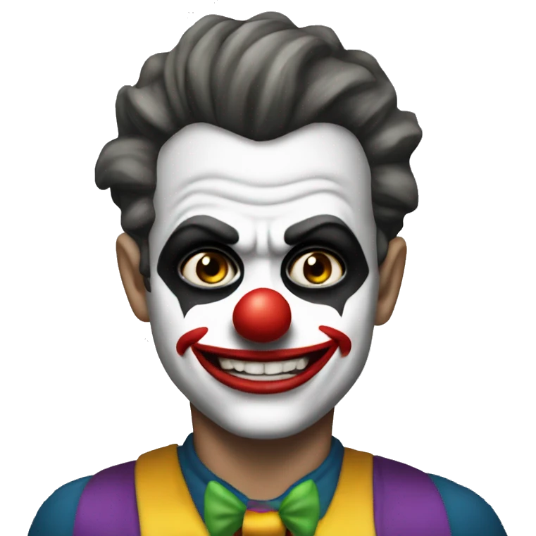 Batman as a birthday party clown emoji