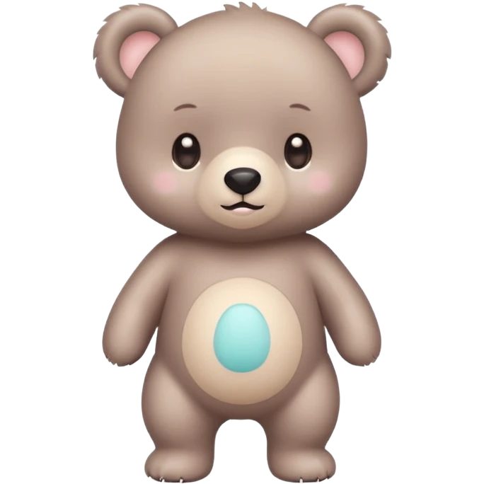 A cute baby bear character in pastel style, standing upright like a human. 
No background, transparent background, clean sticker style, 
high-resolution vector-like art, soft pastel colors, 
consistent design, same face proportions every time. emoji