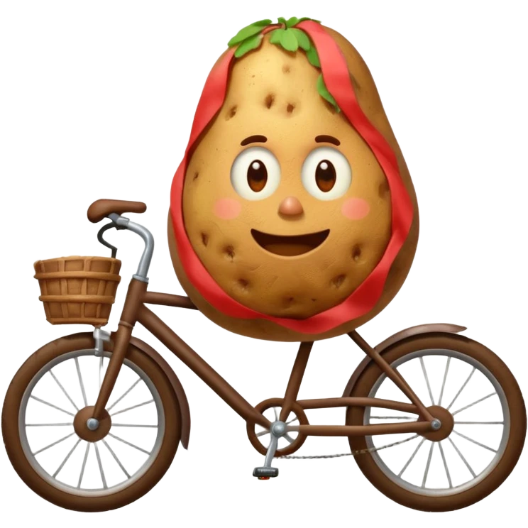 potato riding a bike emoji