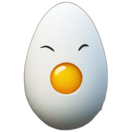 Egg in hoody spray painting on brick wall emoji