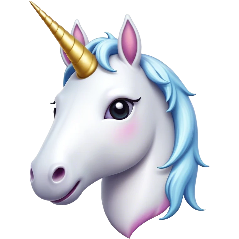 Cinematic Comical White Unicorn Portrait Emoji, Head tilted dramatically with an exaggeratedly amused expression, featuring a slender, radiant form with a playfully sparkling horn and wide, comically expressive eyes full of enchanting disbelief, Simplified yet hilariously expressive features, highly detailed, glowing with a slightly sassy magical glow, high shine, dramatic yet playful, stylized with an air of cheeky mythic mischief, soft glowing outline, capturing the essence of a meme-worthy white unicorn that looks ready to prance its way into viral fame! emoji