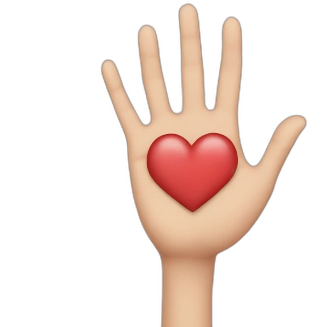 Hand heart  emoji