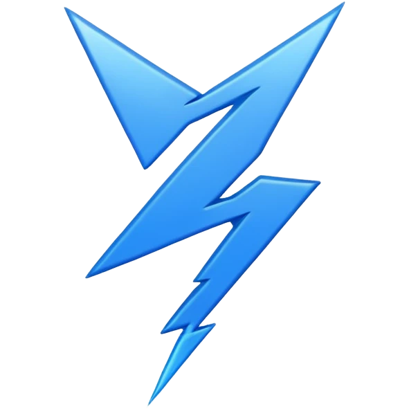 Thunderbolt blue emoji