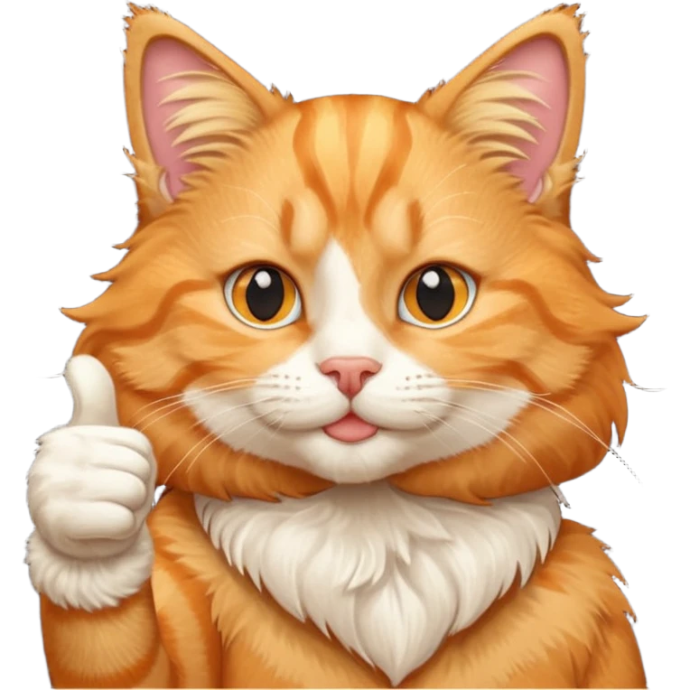 Cat with thumbs up emoji
