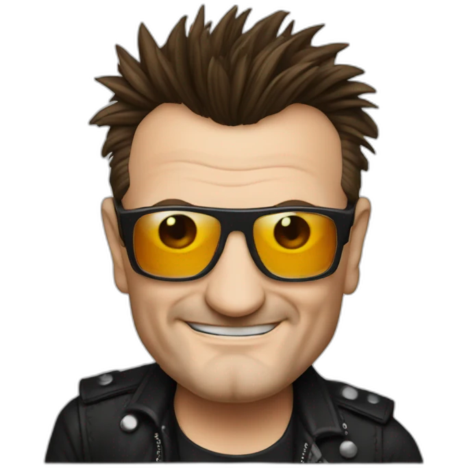 Bono u2 whit beer emoji