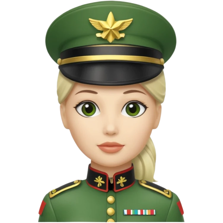 Green toy solider woman emoji