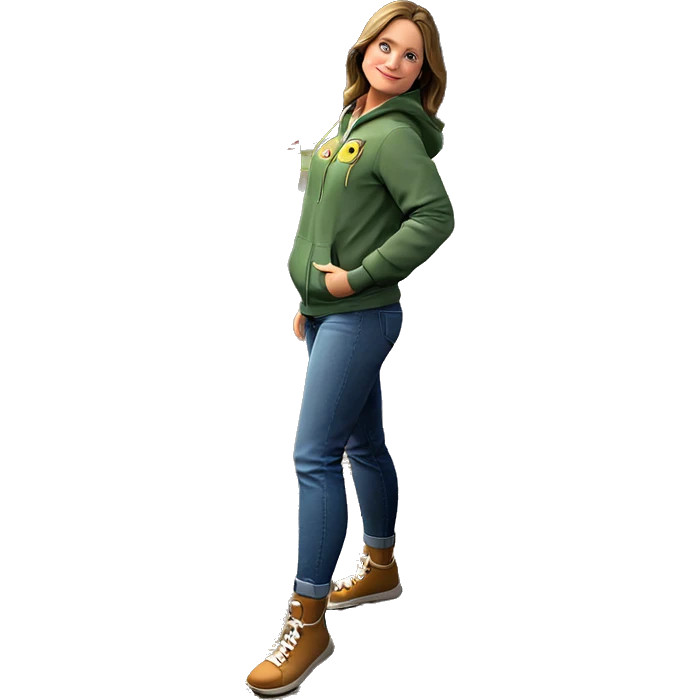 girl outdoors at night emoji