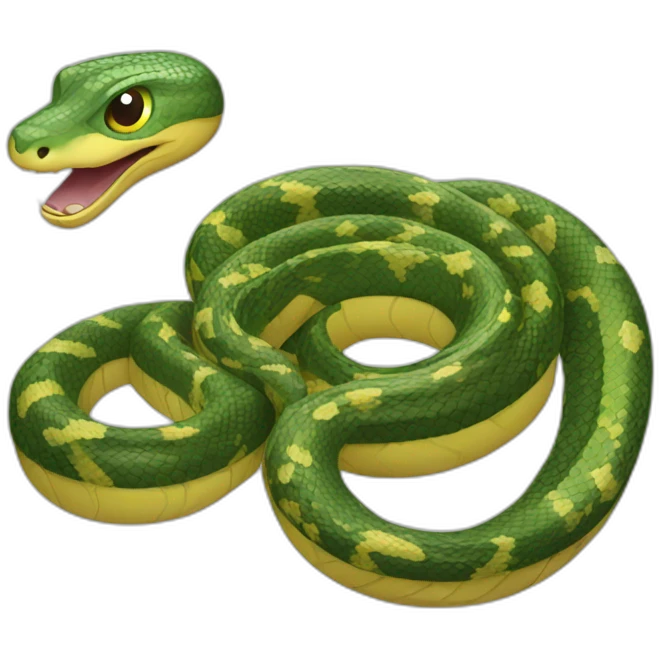 python language and snake emoji