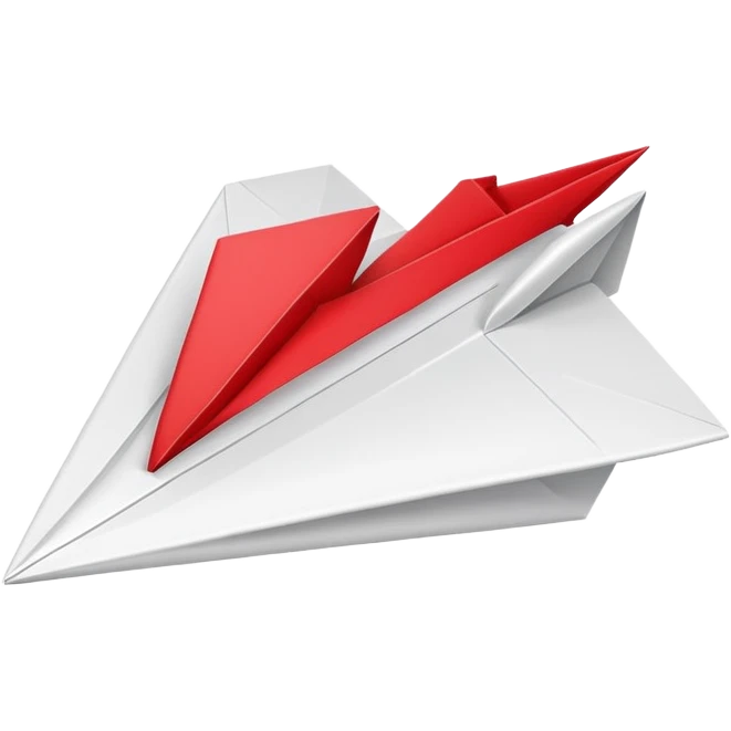 Paper airplane with heartbeat behind  emoji