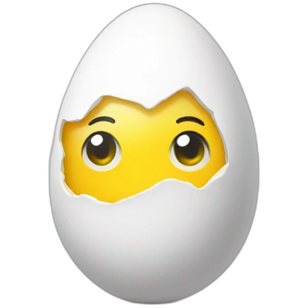 white egg with a yellow tee-shirt emoji