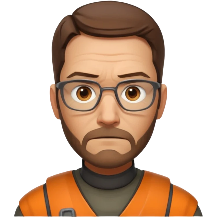 gordon freeman 100 100px without helmet emoji
