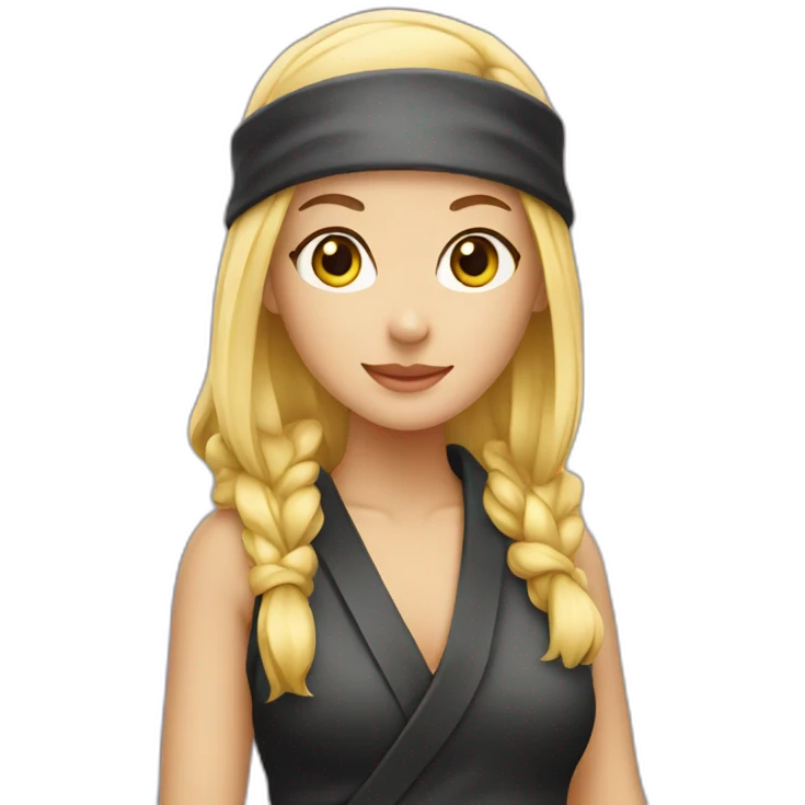 blonde sushi master with bandana emoji