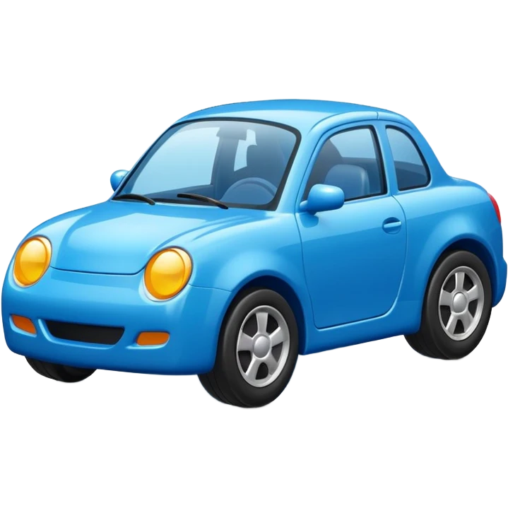 create cute Toy car blue color emoji
