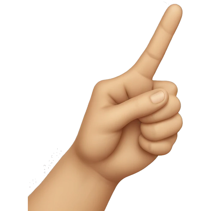 hand making the peace symbol but with the thumb out  emoji