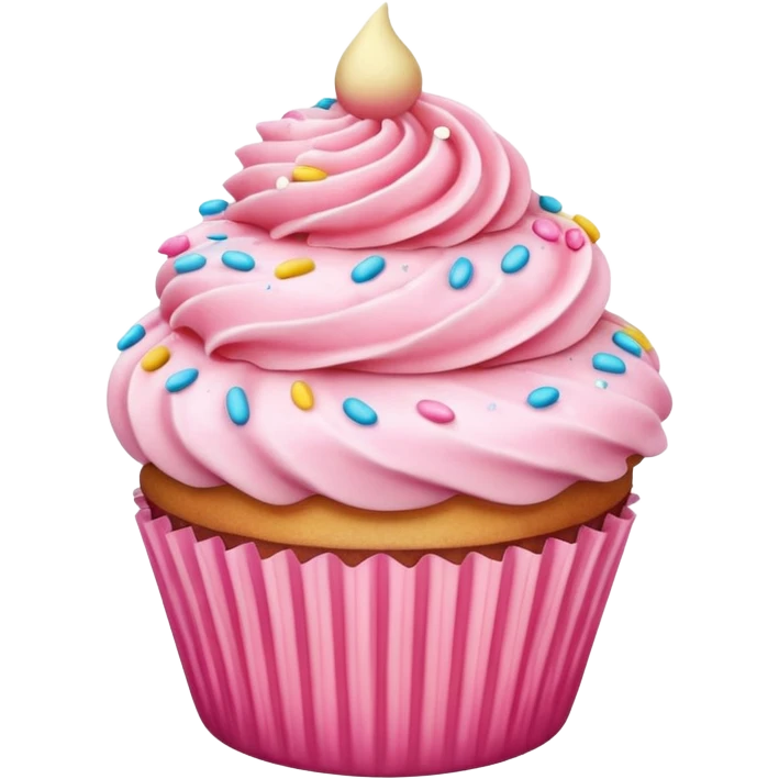 Cupcake with pink icing emoji