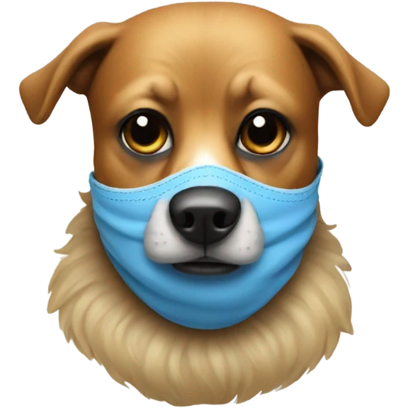Dog warring a ski mask emoji