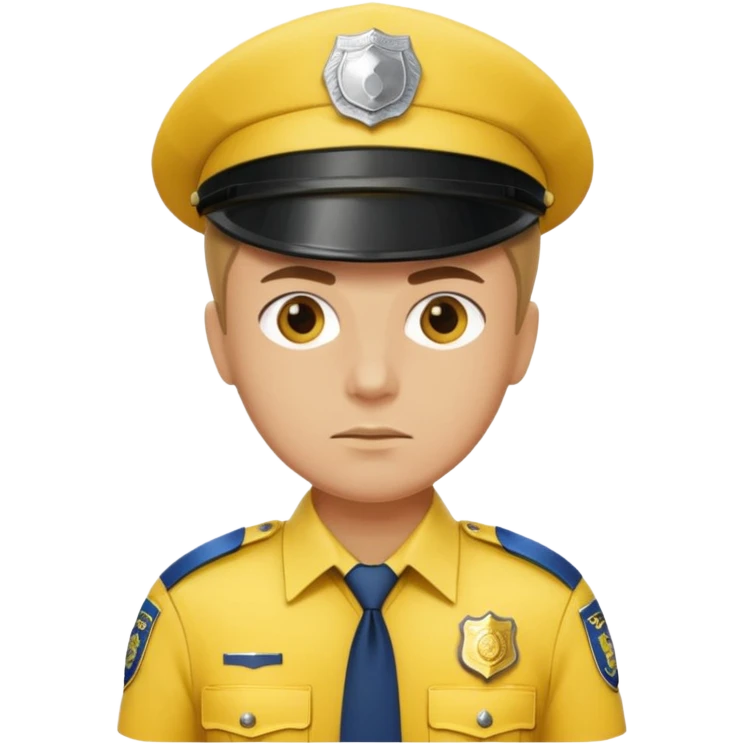 police with yellow uniform emoji