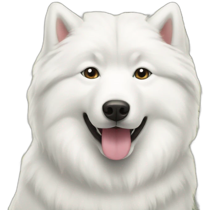 Samoyed with money emoji