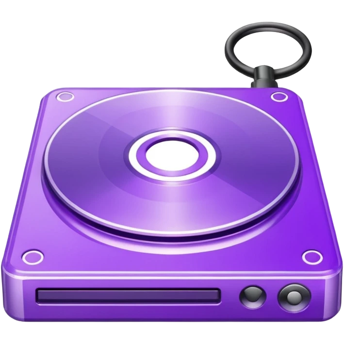 purple dvd drive emoji