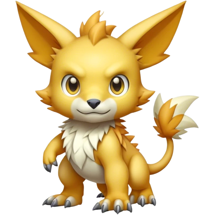 Cute cool Digimon-animal-hybrid full body emoji