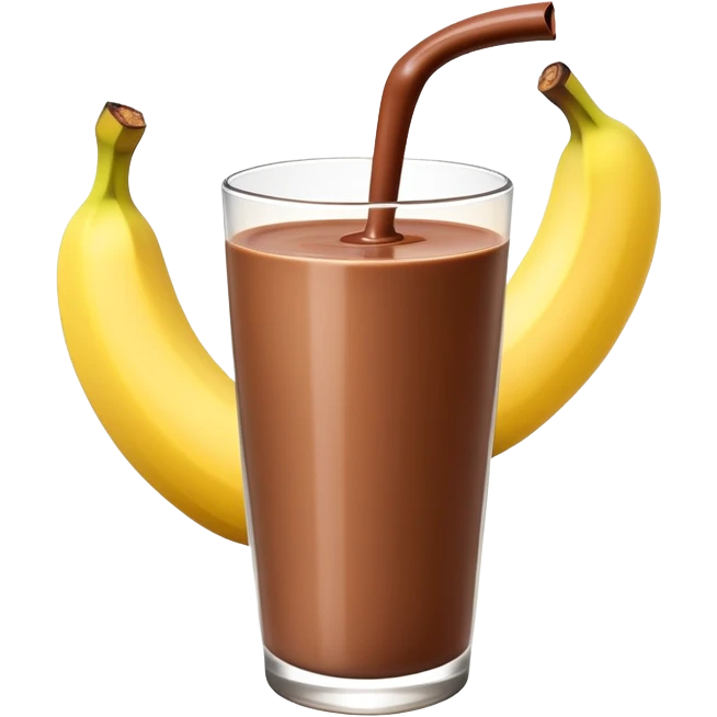 Banana with chocolate milk emoji