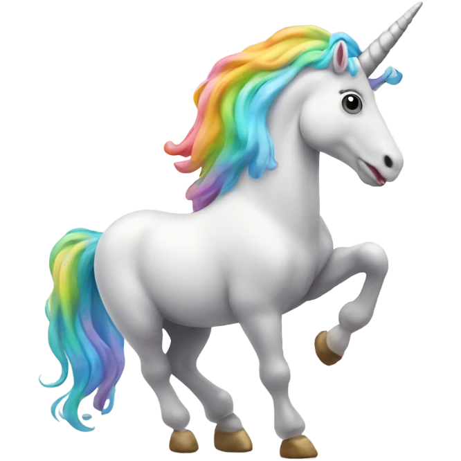 A unicorn farting emoji