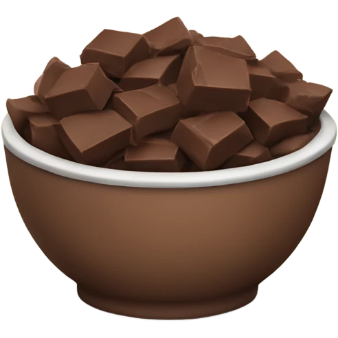 Bowl full of chocolate chunks emoji