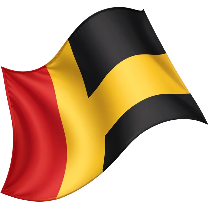 Belgian flag with black, yellow, and red vertical stripes emoji