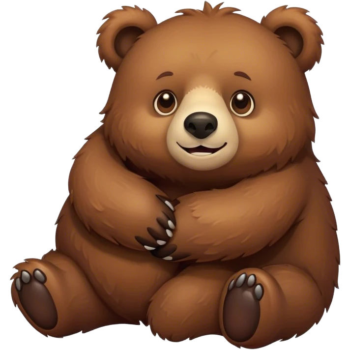 Hugging bear emoji