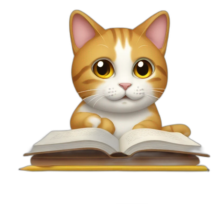 Cat studying  emoji