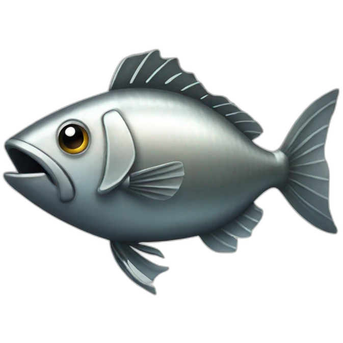 Metal fish emoji