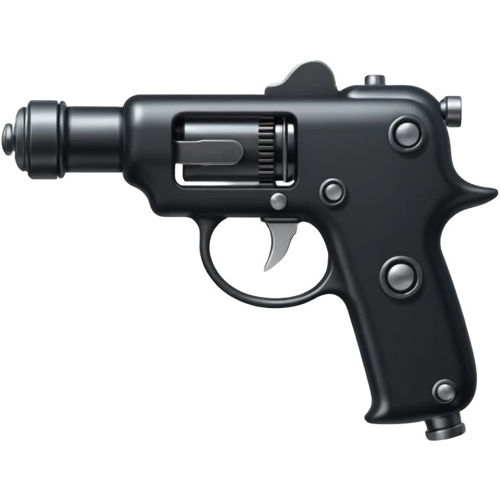 Black tattoo gun with needle emoji