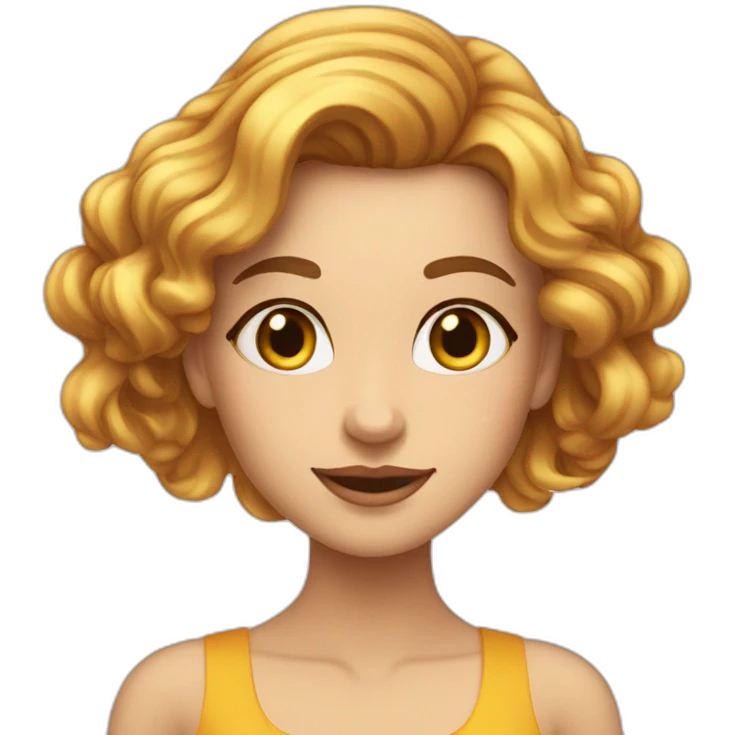Beauty-caucasian-full-body-Girl and the honey emoji