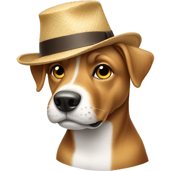 Dog tipping hat emoji