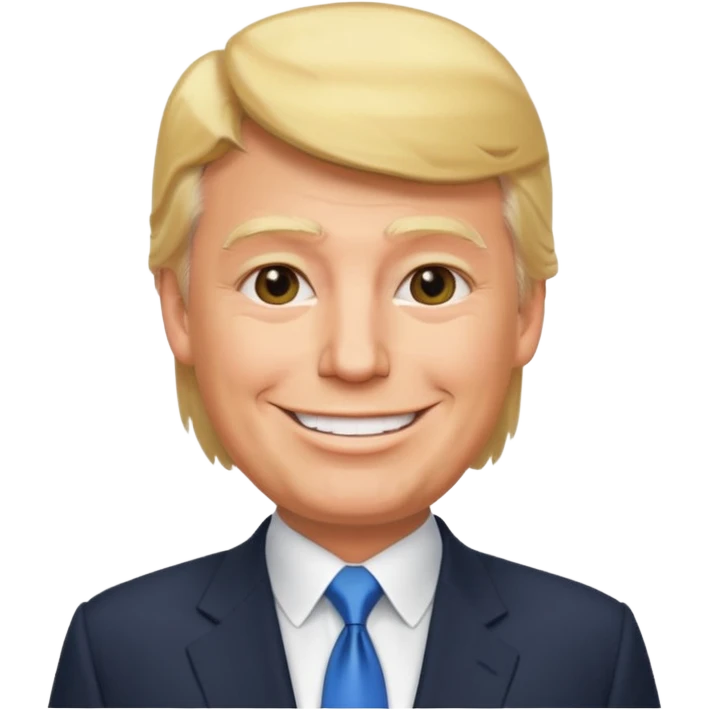 donald trump blonde smiling emoji