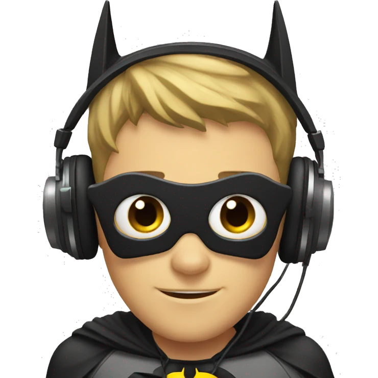 Batman whit headphones emoji