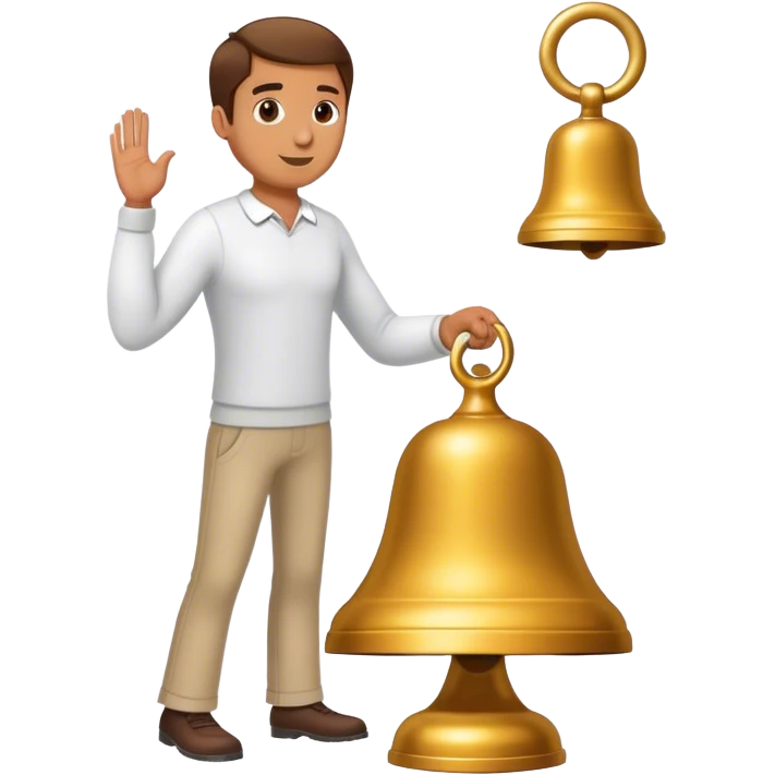 a full-length man rings a bell emoji