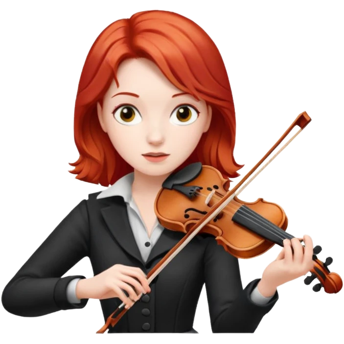 RED HAIR  FEMALE VIOLINIST emoji