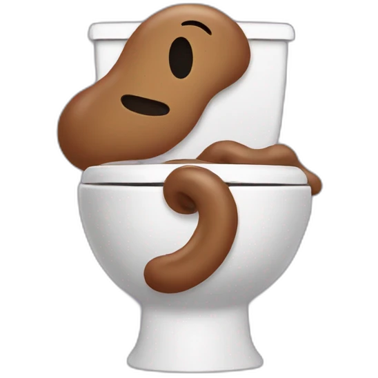 poop on toilet emoji