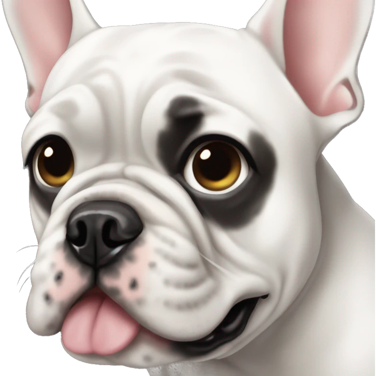 Please create a french bulldog merle emoji